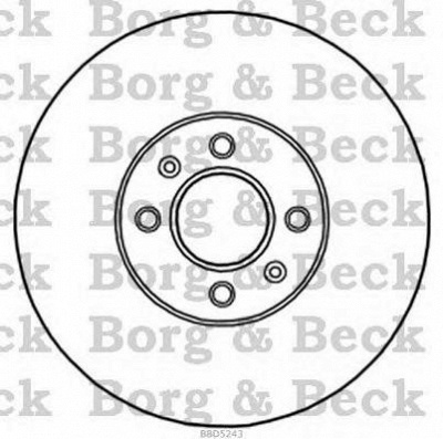 BORG & BECK bbd5243 -  Тормозной диск